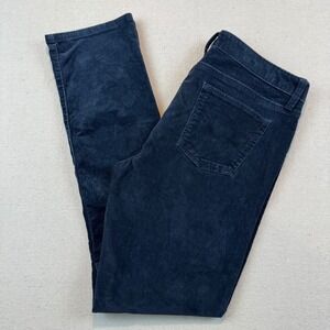 Banana Republic 31 Corduroy Pants Women Navy Blue Straight Leg Stretch
